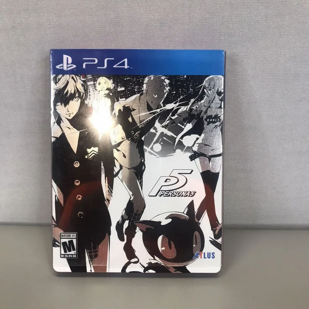 Persona 5 Steelbook Edition PlayStation PS4wGame Case Slipcover No Manual